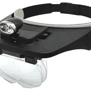 Lupa de Cabeza con Luz LED y 4 Lentes Intercambiables – Precisión Profesional