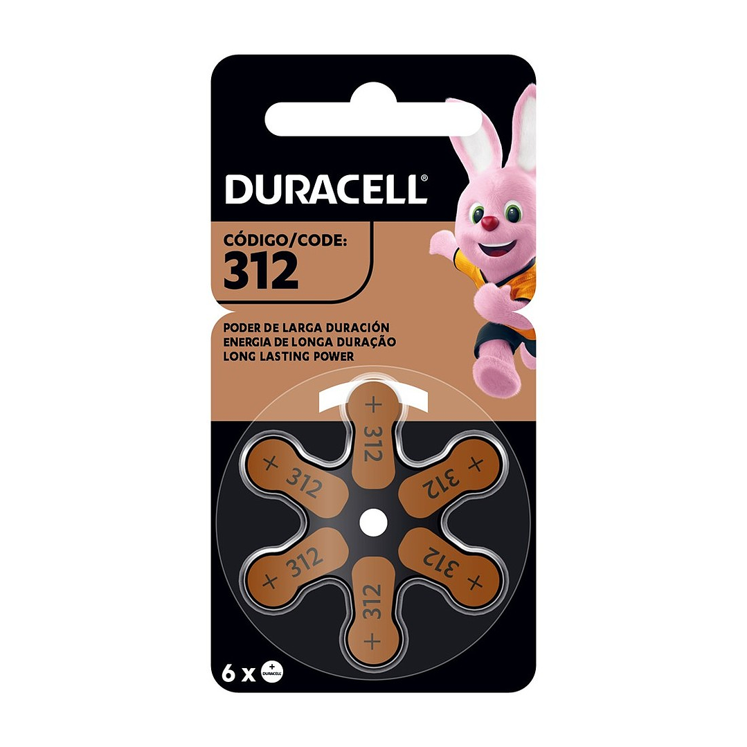 Pilas para Audífonos Duracell 312 | Larga Duración y Máxima Compatibilidad 1