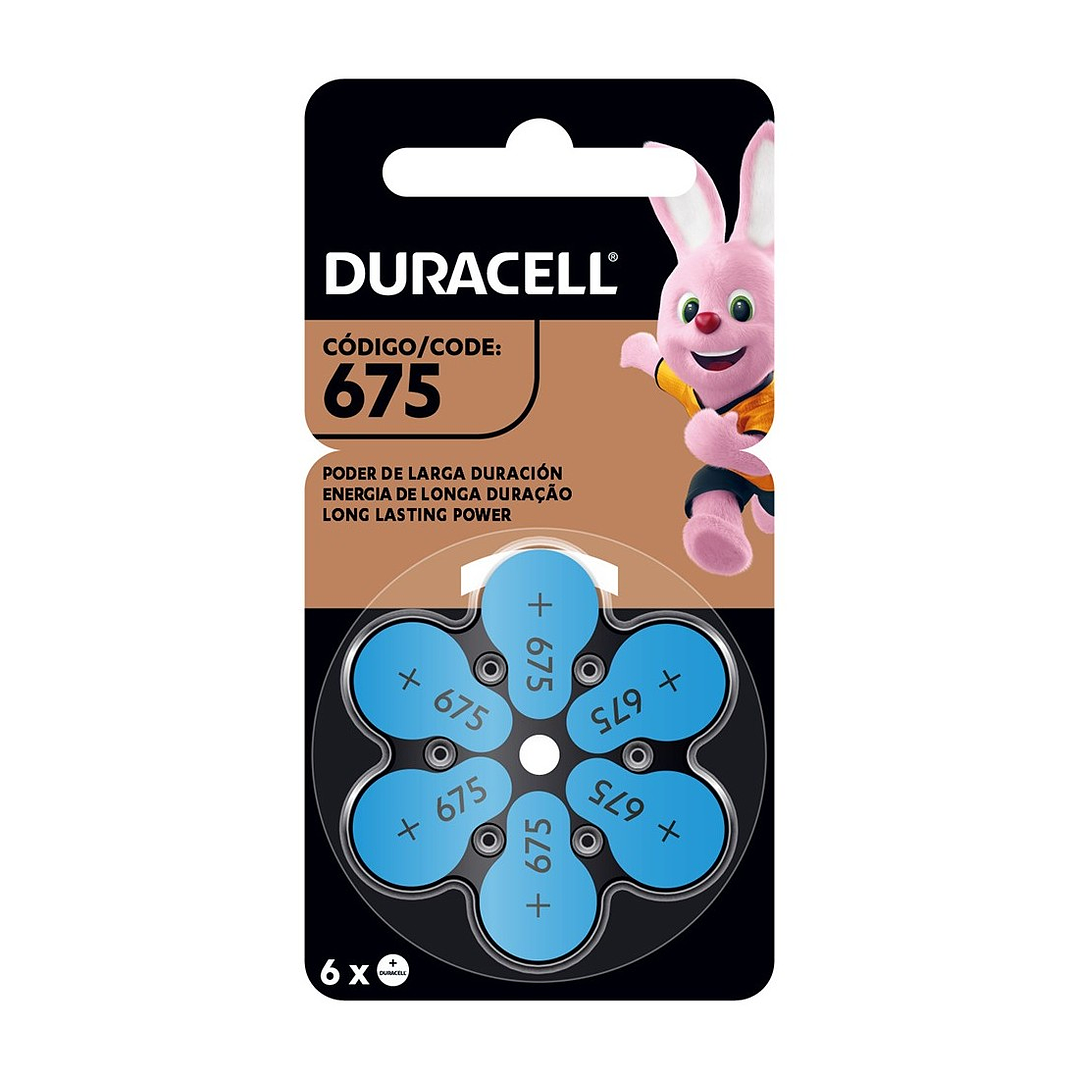 Pilas para Audífonos Duracell 675 | Energía de Larga Duración | Pack 6 Unidades 1