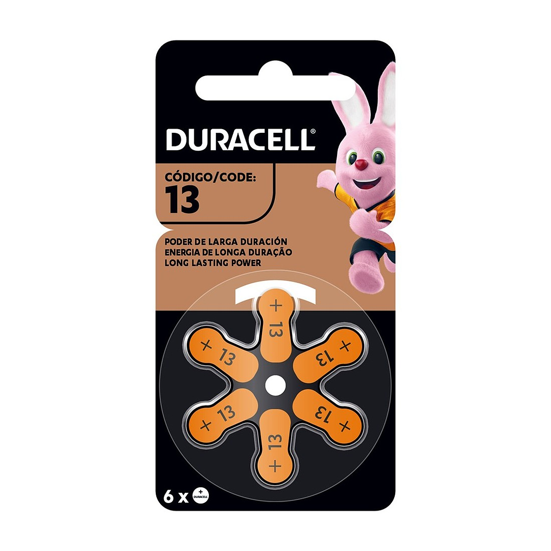 Pilas para Audífonos Duracell 13 | Energía de Larga Duración | Pack 6 Unidades 1