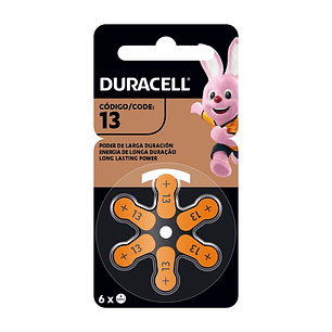 Pilas para Audífonos Duracell 13 | Energía de Larga Duración | Pack 6 Unidades