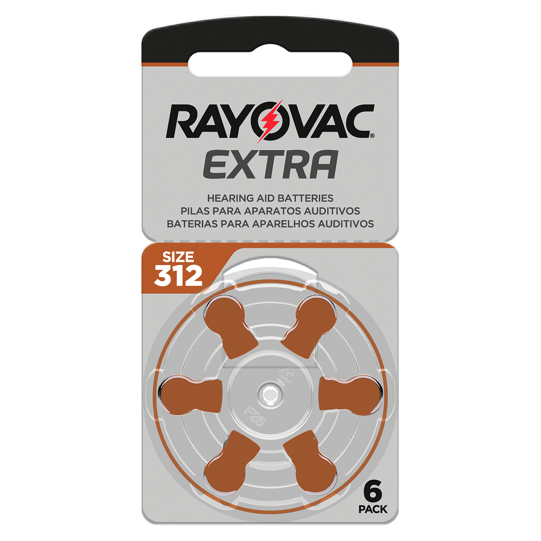Pilas para Audífonos Rayovac Extra 312 | Rendimiento Confiable | Pack 6 Unidades 1