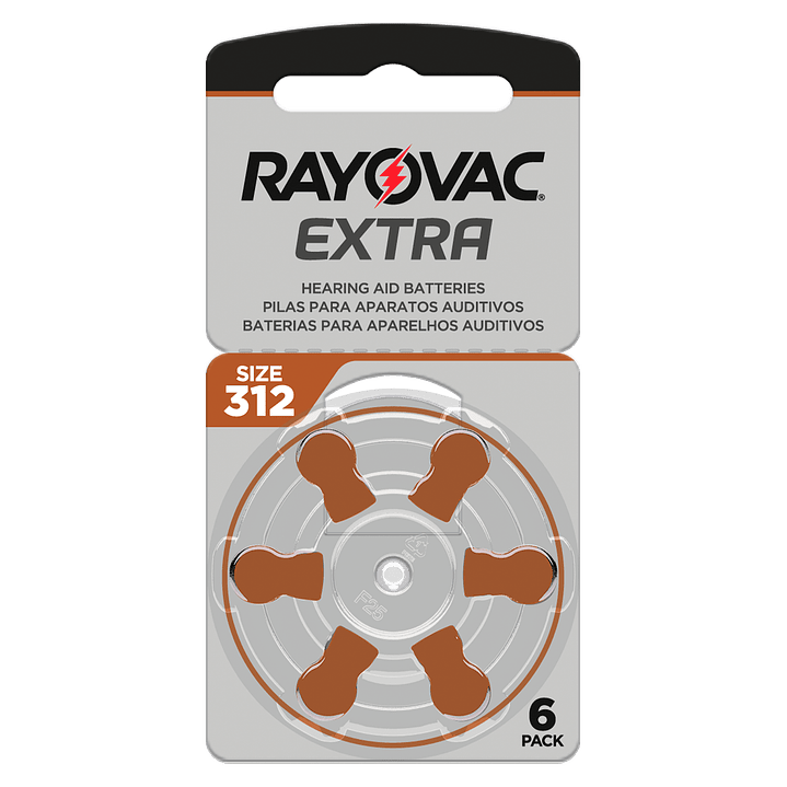 Pilas para Audífonos Rayovac Extra 312 | Rendimiento Confiable | Pack 6 Unidades 1