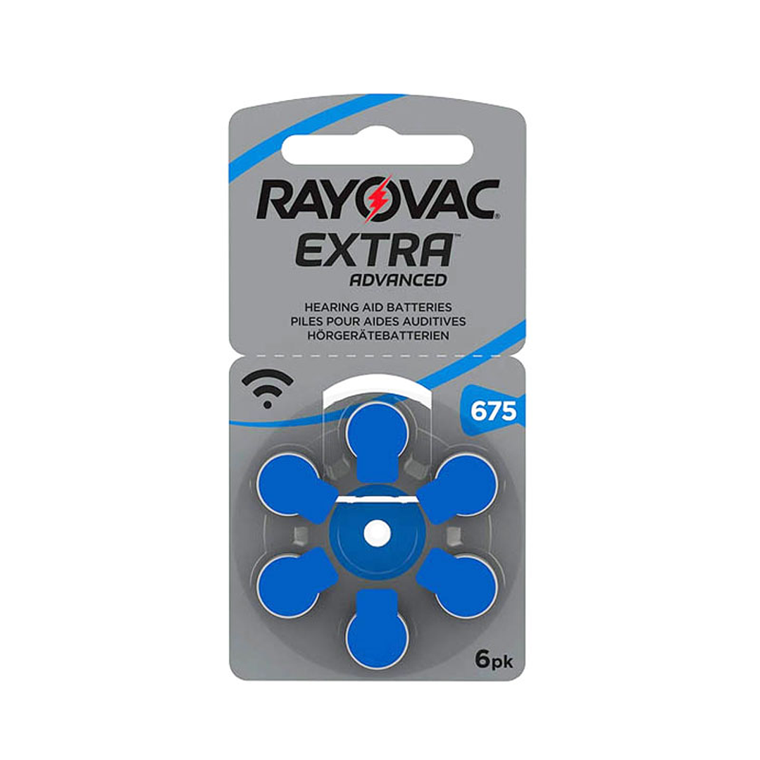 Pilas para Audífonos Rayovac Extra Advanced 675 | Alto Rendimiento | Pack 6 Unidades 1