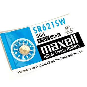 Pila Maxell SR621SW / 364 1.55V | Precisión para Relojes y Dispositivos Compactos