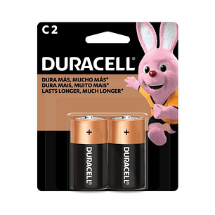 Pila Duracell C2 Alcalina 1.5V (Pack x 2 unidades) | Potencia Extendida para Equipos de Alto Consumo