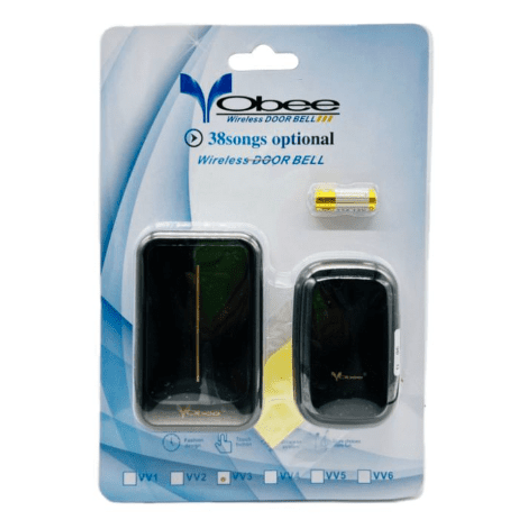 Timbre Inalámbrico Vobee | 38 Sonidos + Pila Incluida | Fácil Instalación 1