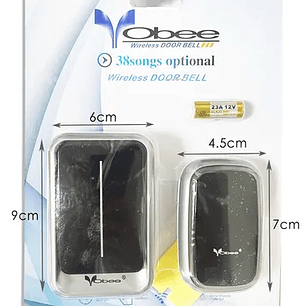 Timbre Inalámbrico Vobee | 38 Sonidos + Pila Incluida | Fácil Instalación