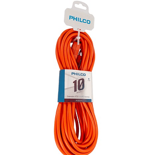 Extensión Eléctrica PHILCO 10 Metros Naranja | Conexión Segura y Alcance Extra