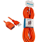 Extensión Eléctrica PHILCO 10 Metros Naranja | Conexión Segura y Alcance Extra - Miniatura 2