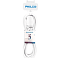 Extensión Eléctrica PHILCO XT48 3 Metros Blanca | Conexión Segura para Hogar y Oficina - Miniatura 1