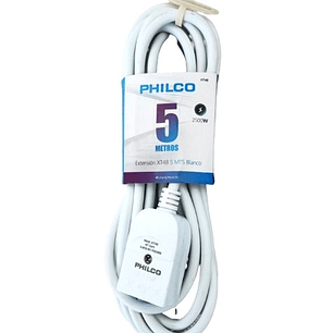 Extensión Eléctrica PHILCO XT48 5 Metros Blanca | Potencia Segura y Diseño Compacto