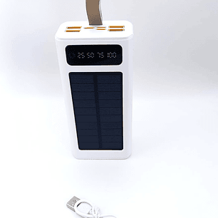 Power Bank Solar 20000mAh | USB + Pantalla LED + Carga Solar