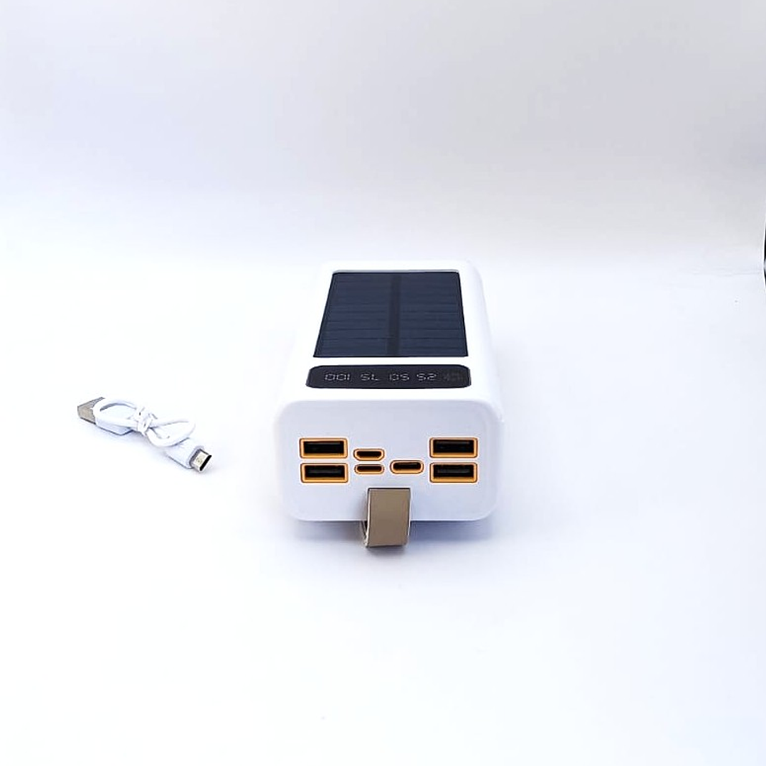 Power Bank Solar 20000mAh | USB + Pantalla LED + Carga Solar 3