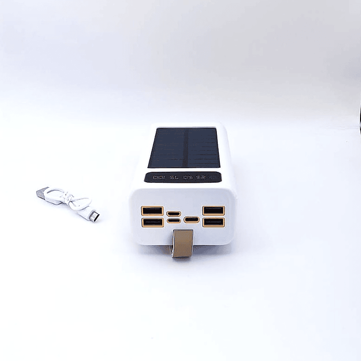 Power Bank Solar 20000mAh | USB + Pantalla LED + Carga Solar 3