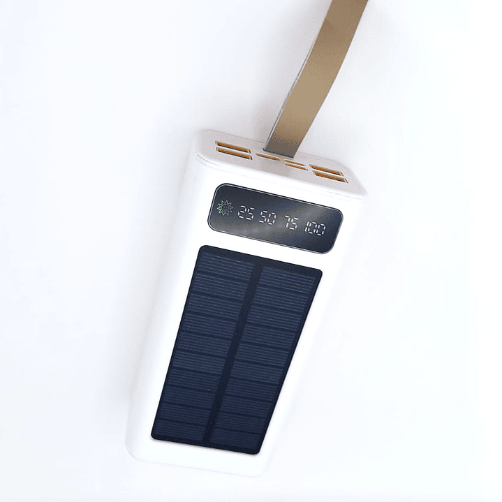 Power Bank Solar 20000mAh | USB + Pantalla LED + Carga Solar 5