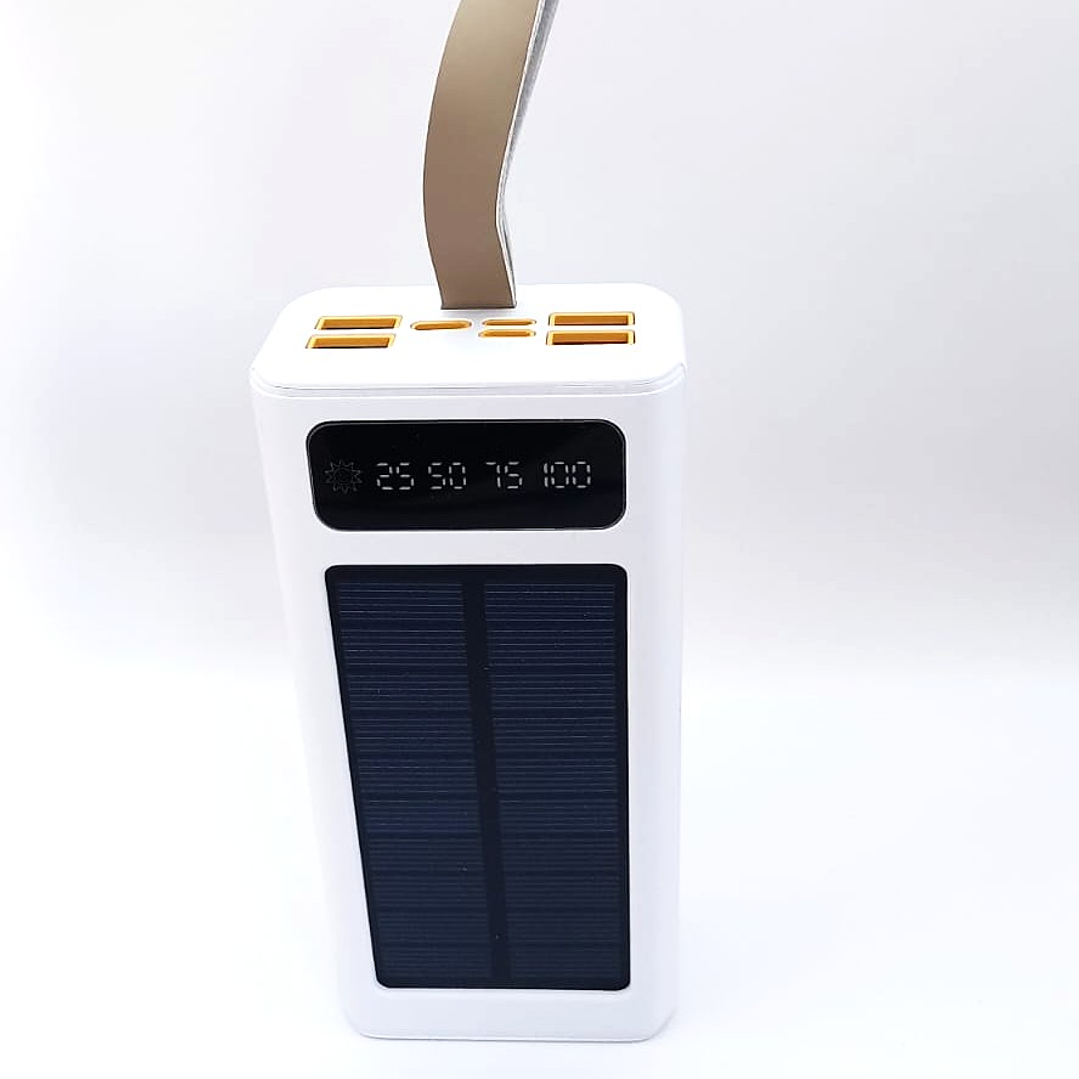 Power Bank Solar 20000mAh | USB + Pantalla LED + Carga Solar 6