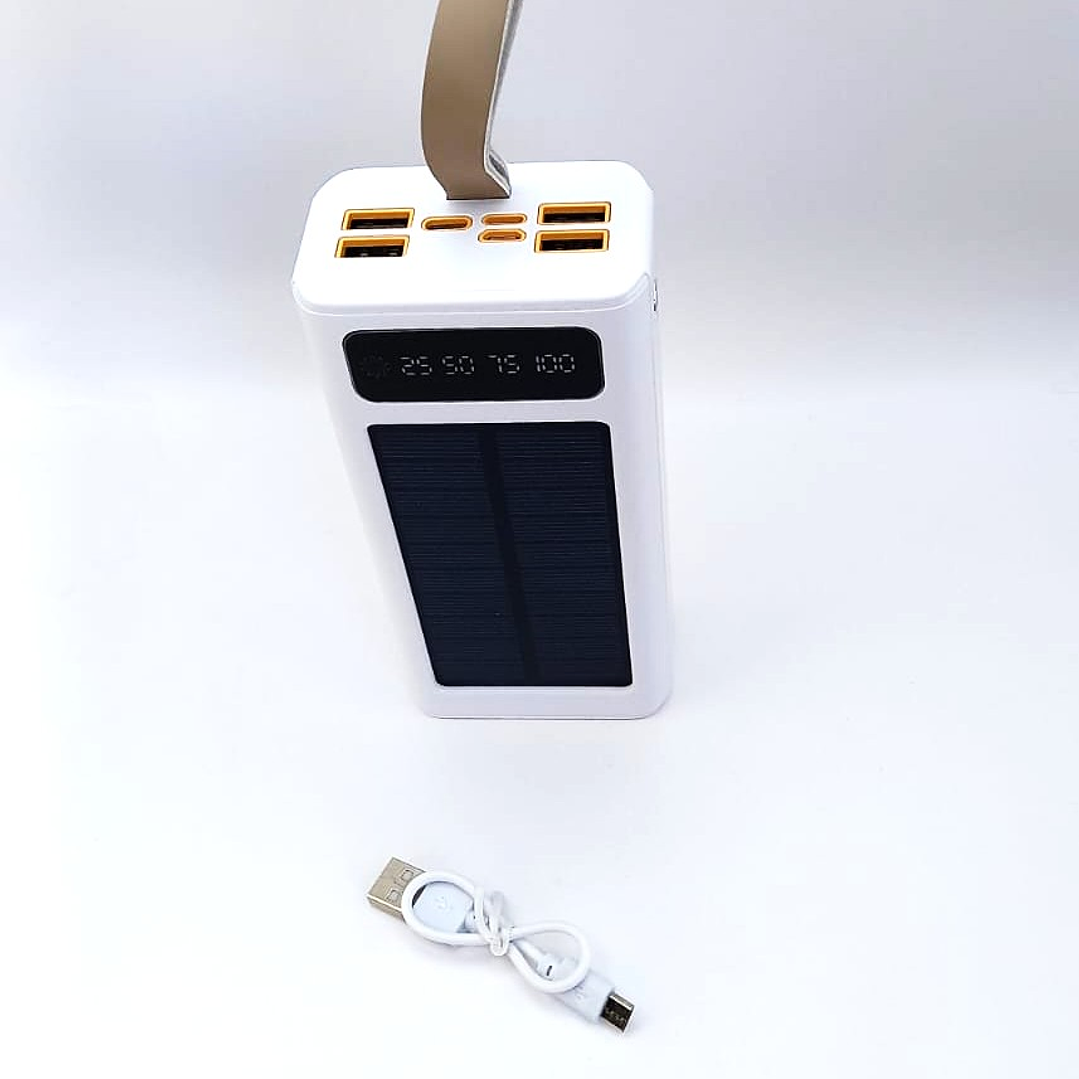 Power Bank Solar 20000mAh | USB + Pantalla LED + Carga Solar 7