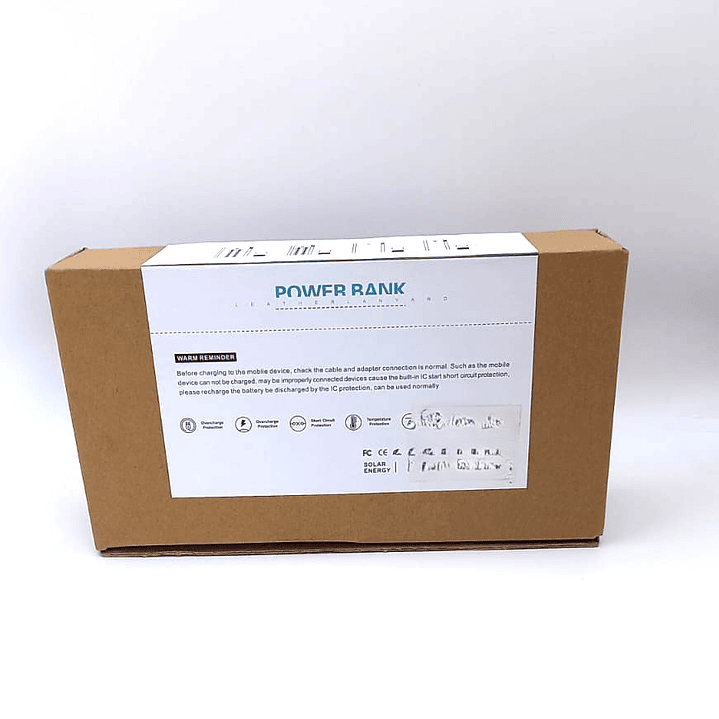 Power Bank Solar 20000mAh | USB + Pantalla LED + Carga Solar 12