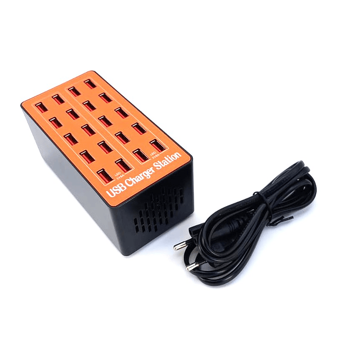 Cargador USB Inteligente 20 Puertos | Modelo A5 | Carga Rápida + Protección Total 1