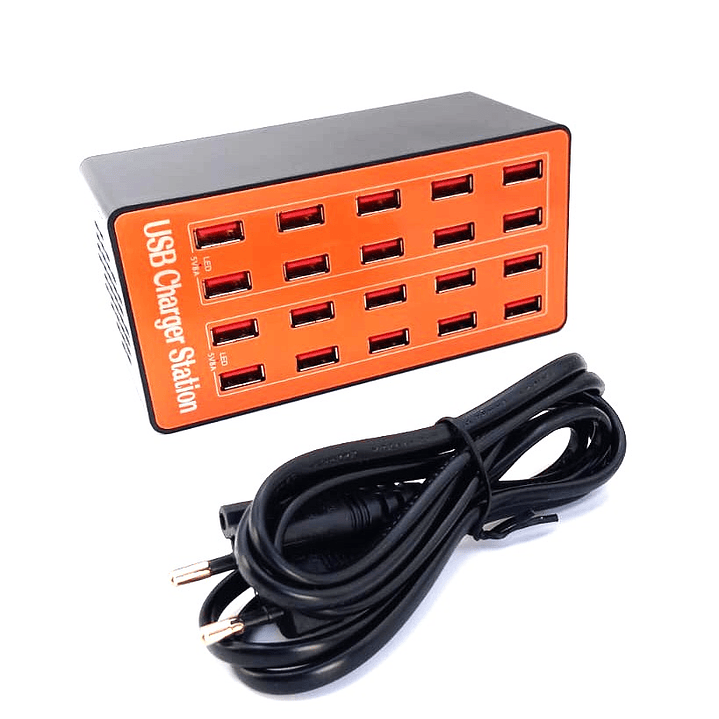 Cargador USB Inteligente 20 Puertos | Modelo A5 | Carga Rápida + Protección Total 2