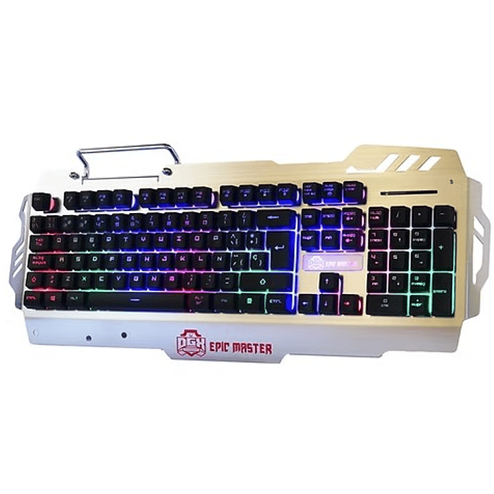 Teclado Gamer DGX EPIC MASTER | RGB + Metálico + Ergonómico 1
