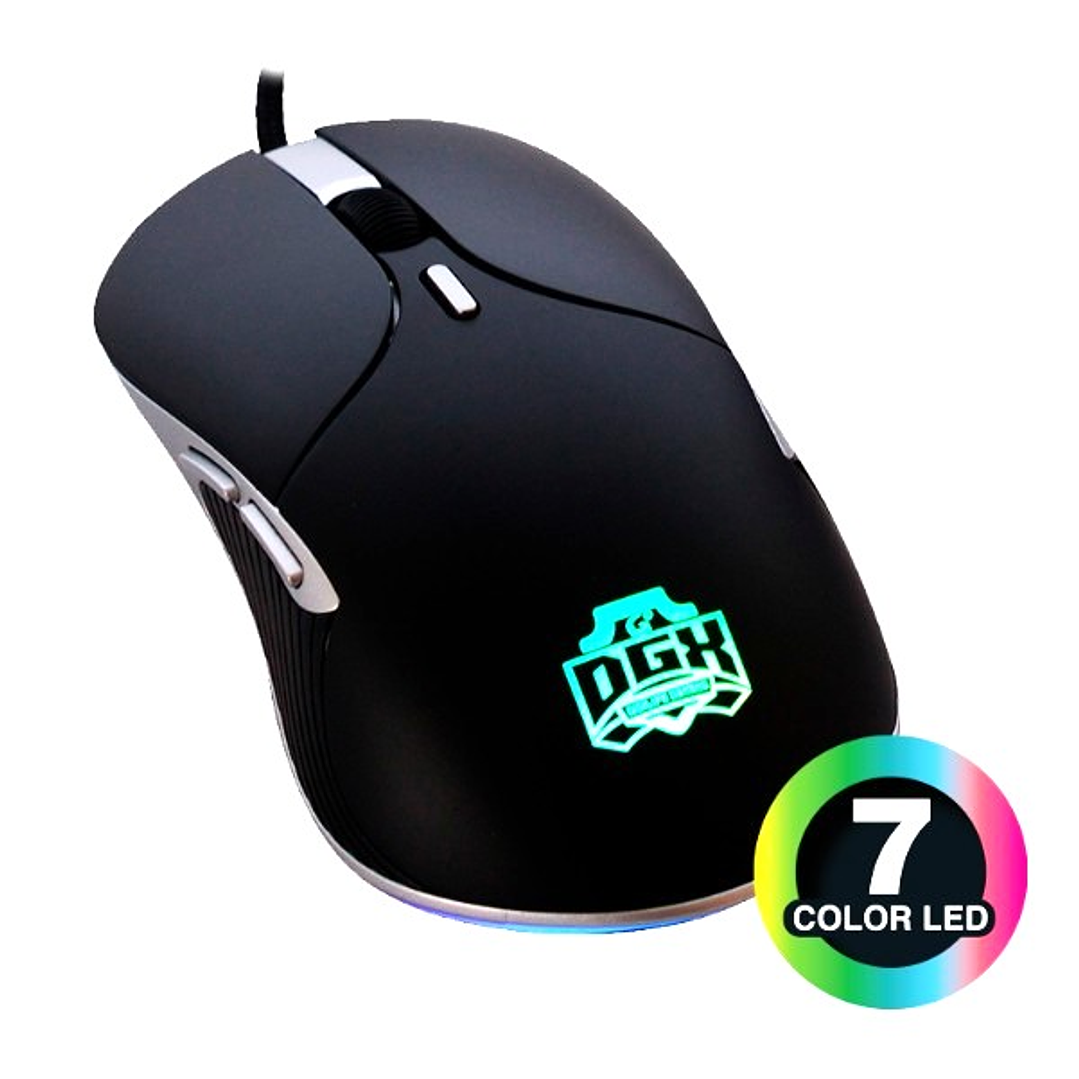 Mouse Gamer DGX COLT | LED 7 Colores + DPI Ajustable + Diseño Ergonómico 2