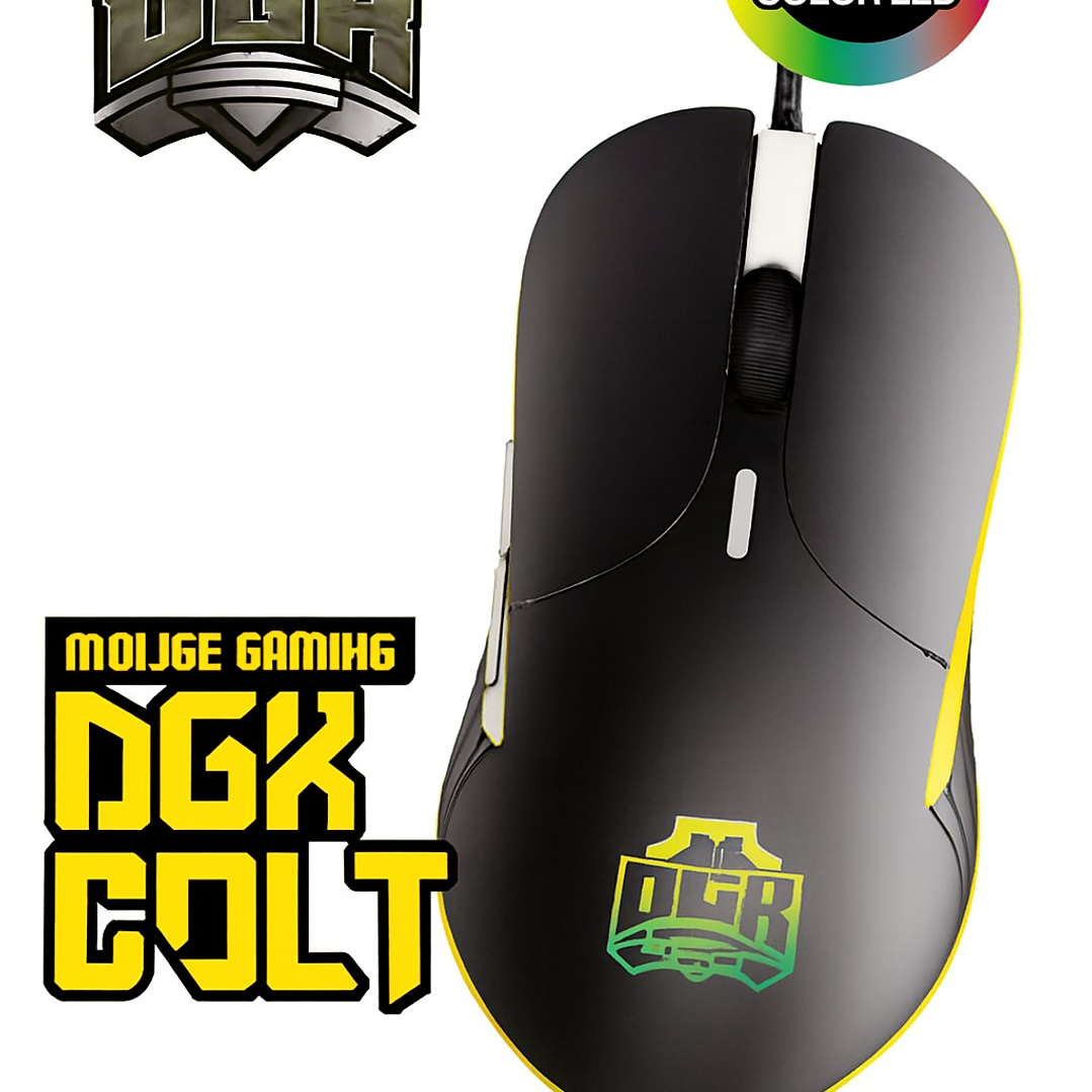 Mouse Gamer DGX COLT | LED 7 Colores + DPI Ajustable + Diseño Ergonómico 7