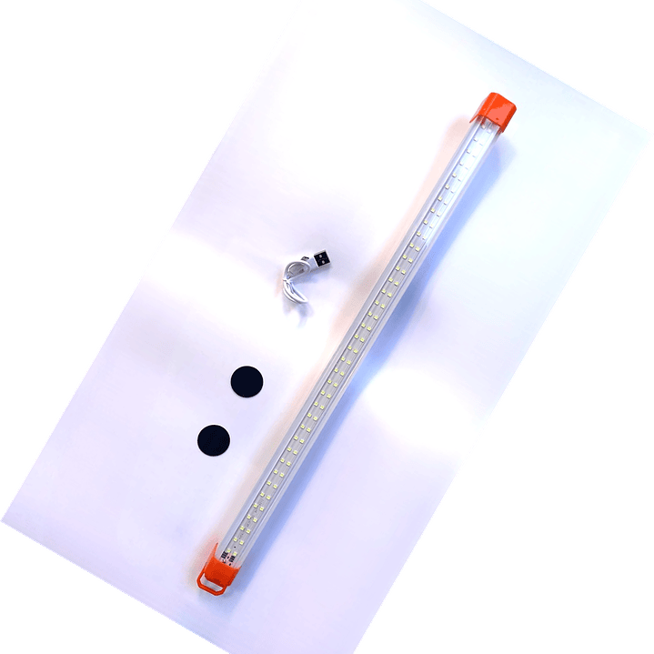 Lámpara Tubo LED Recargable USB | Luz Blanca Portátil con Base Magnética 7