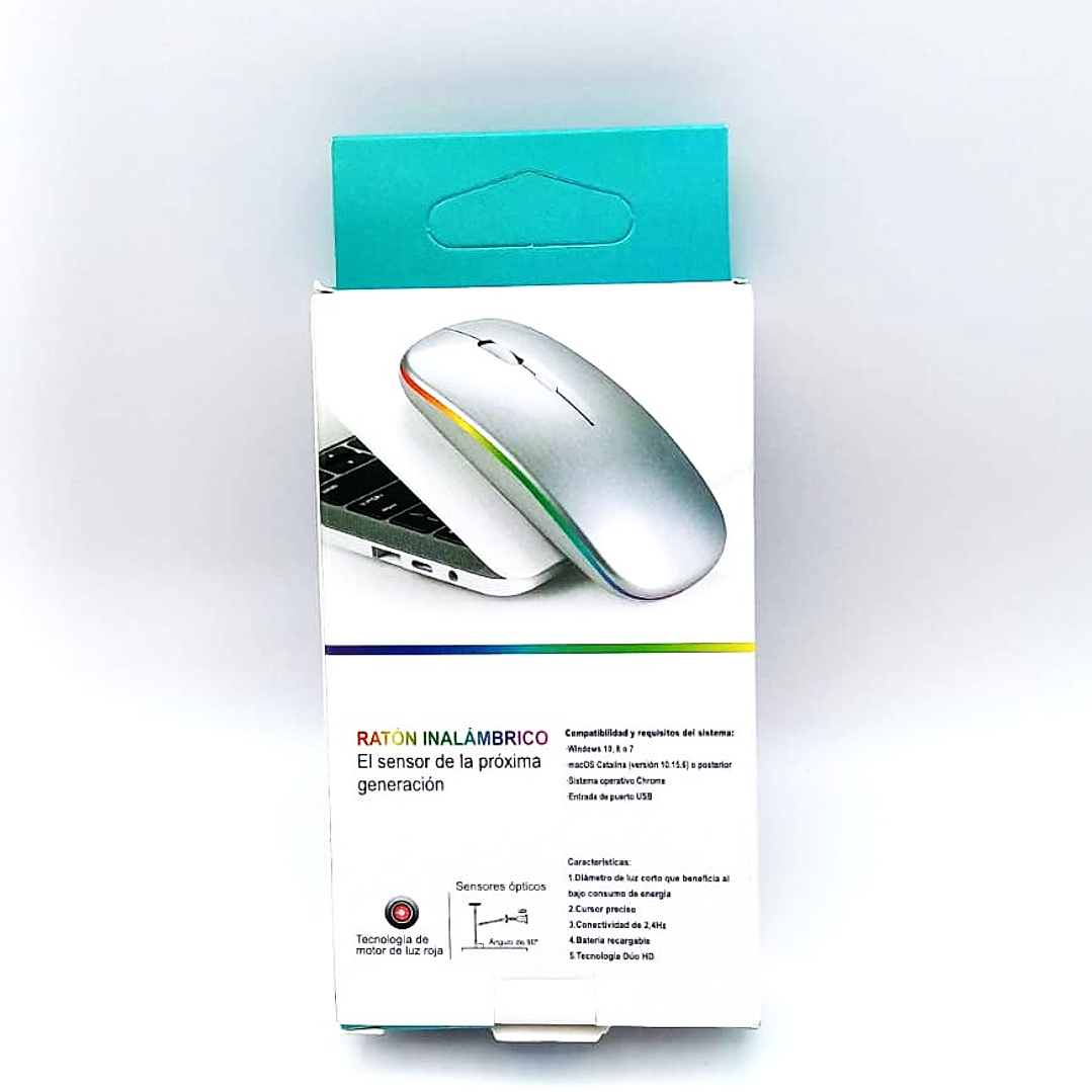 Mouse Inalámbrico YELANDAR LED8 | 2.4GHz + 3200 DPI + Recargable RGB 9