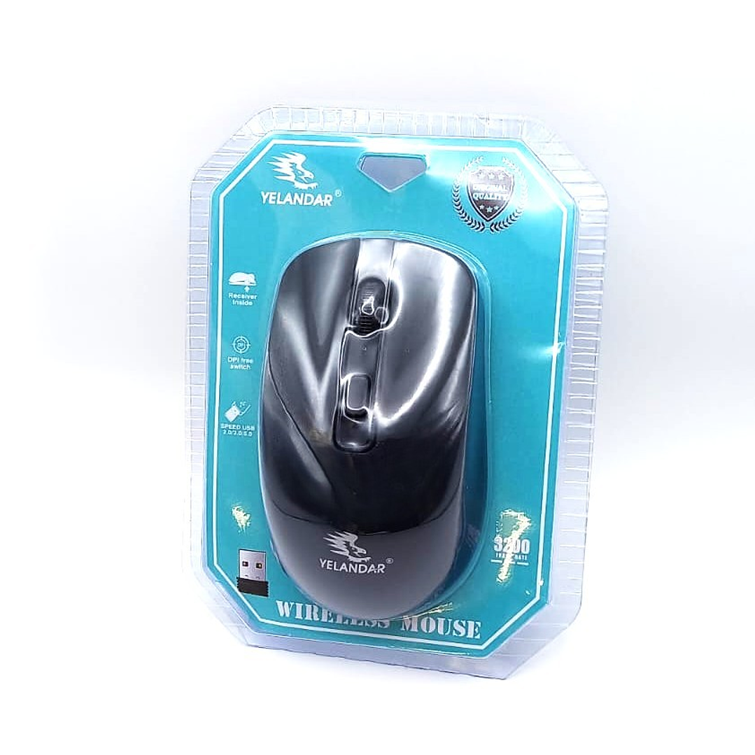 Mouse Inalámbrico YELANDAR® 2.4GHz | Alta Precisión + Diseño Ergonómico + Plug & Play 5