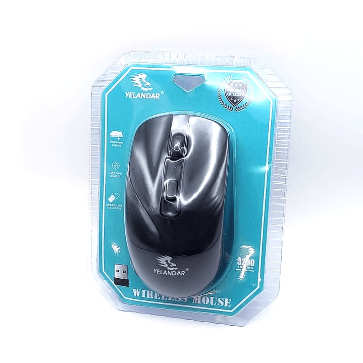 Mouse Inalámbrico YELANDAR® 2.4GHz | Alta Precisión + Diseño Ergonómico + Plug & Play 5