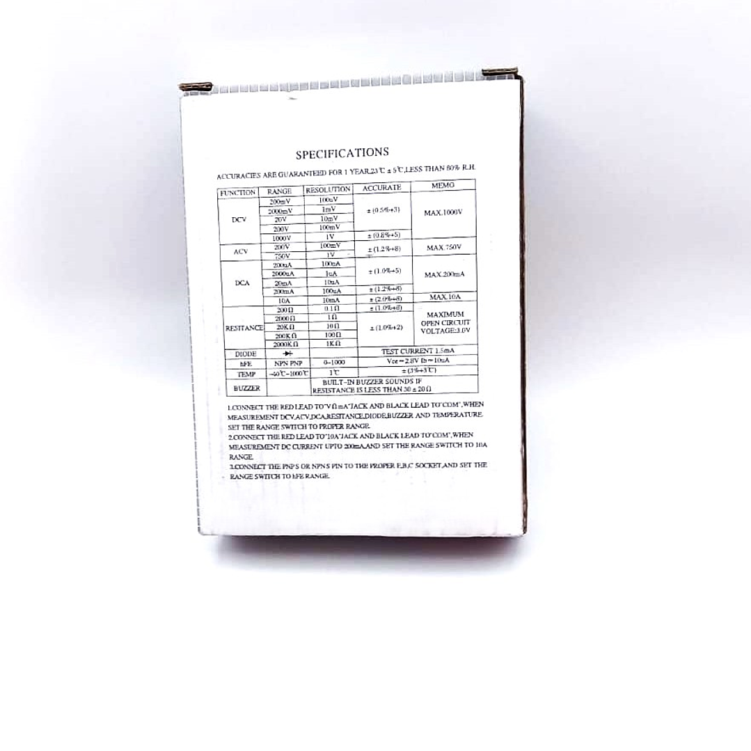 Multímetro Digital DT-830B | Medición Precisa de Voltaje, Corriente y Resistencia 6