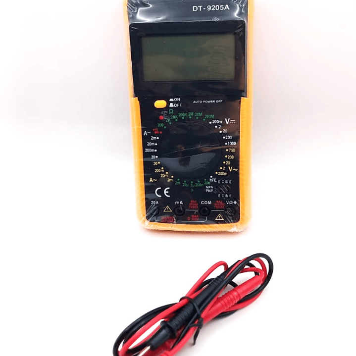Multímetro Digital DT-9205A | Alta Precisión + Pantalla XL + Funciones Avanzadas 2