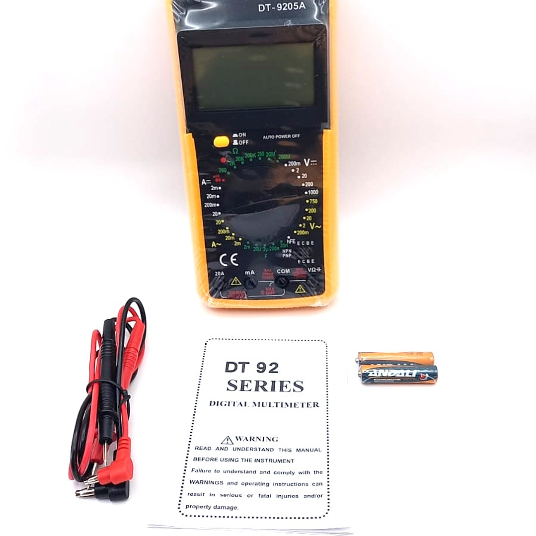 Multímetro Digital DT-9205A | Alta Precisión + Pantalla XL + Funciones Avanzadas 5