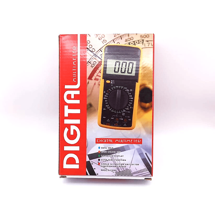 Multímetro Digital DT-9205A | Alta Precisión + Pantalla XL + Funciones Avanzadas 7