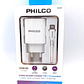 Cargador PHILCO 20W PD + Cable Tipo C a Lightning | Carga Rápida para iPhone y iPad - Miniatura 4