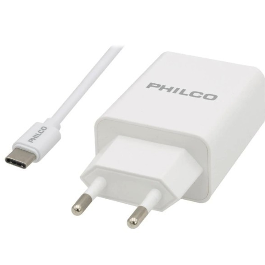Cargador PHILCO 20W PD QC621 | USB-C + Cable Incluido + Carga Rápida 1