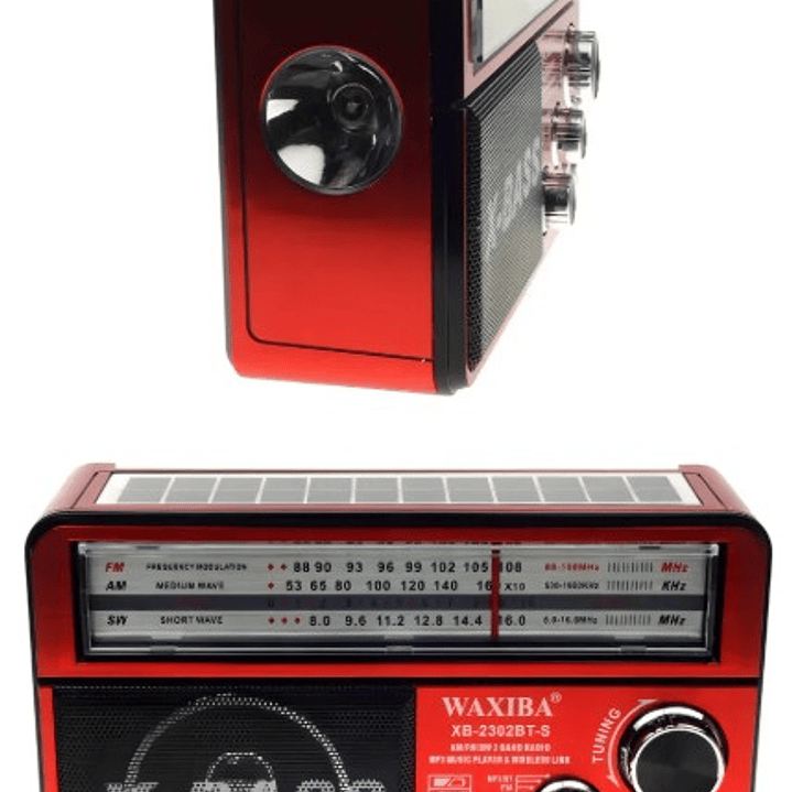 Radio Portátil X-BASS Solar | AM/FM/SW + MP3 + USB + Bluetooth 7