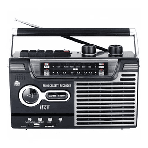 Radio Cassette Retro IRT | Bluetooth + USB + SD + FM/AM + 8W + Micrófono