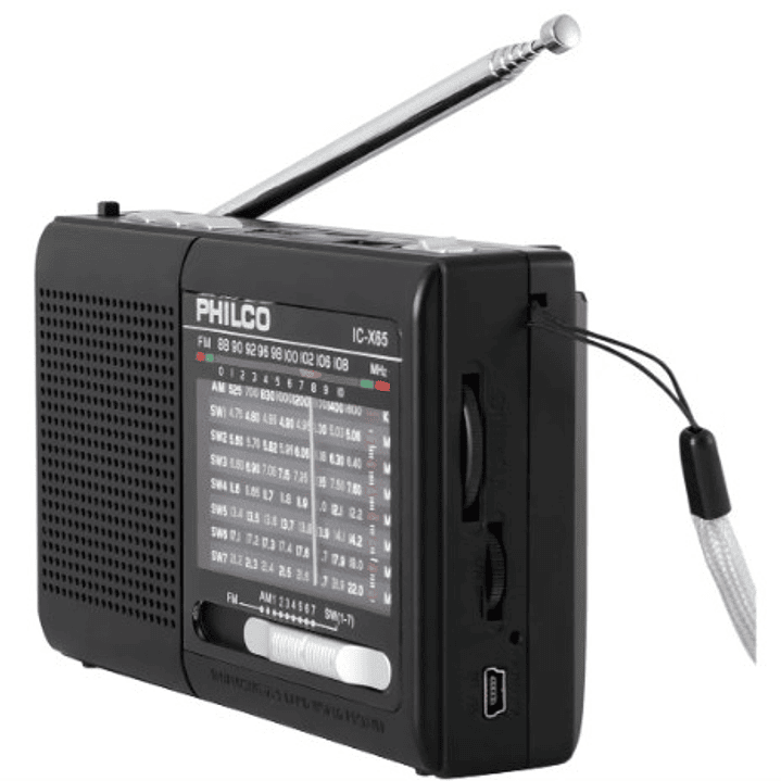 Radio Portátil PHILCO IC-X65 | Bluetooth + USB + MicroSD + FM/AM/SW1–7 + Recargable 1