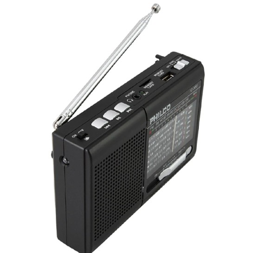 Radio Portátil PHILCO IC-X65 | Bluetooth + USB + MicroSD + FM/AM/SW1–7 + Recargable 3