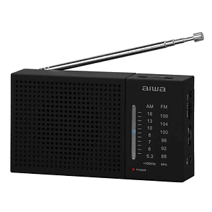 Radio Portátil AIWA AM/FM | Diseño Clásico + Antena Telescópica + Entrada Audífonos