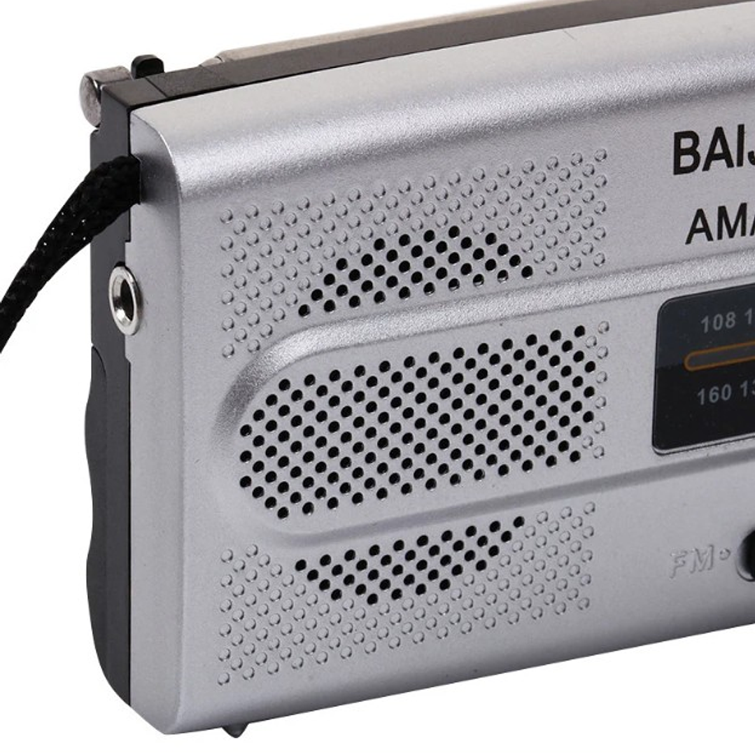 Radio Portátil BAIJIALI BJL-R28 | AM/FM + Diseño Slim + Pilas AA + Audífonos 4