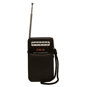 Radio Portátil CMiK MK-309 | AM/FM/SW + Batería Recargable + Audífonos + USB