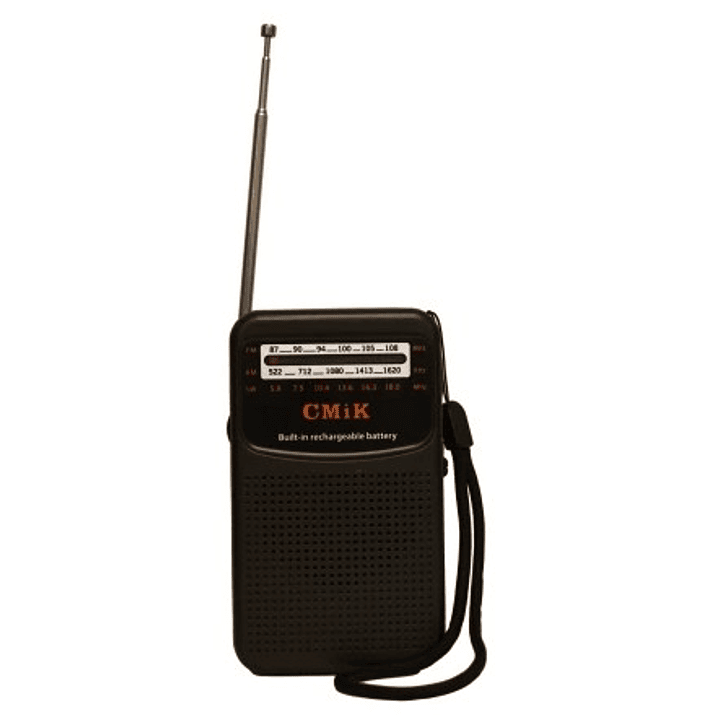 Radio Portátil CMiK MK-309 | AM/FM/SW + Batería Recargable + Audífonos + USB 1