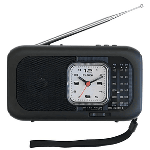 Radio Portátil MediaMake IRM-13483 | AM/FM/SW + Reloj + USB/TF + Linterna + Recargable