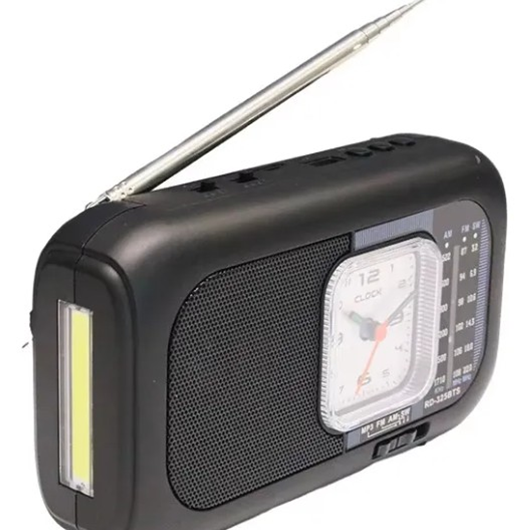 Radio Portátil MediaMake IRM-13483 | AM/FM/SW + Reloj + USB/TF + Linterna + Recargable 2