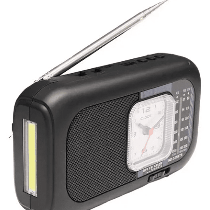 Radio Portátil MediaMake IRM-13483 | AM/FM/SW + Reloj + USB/TF + Linterna + Recargable 2
