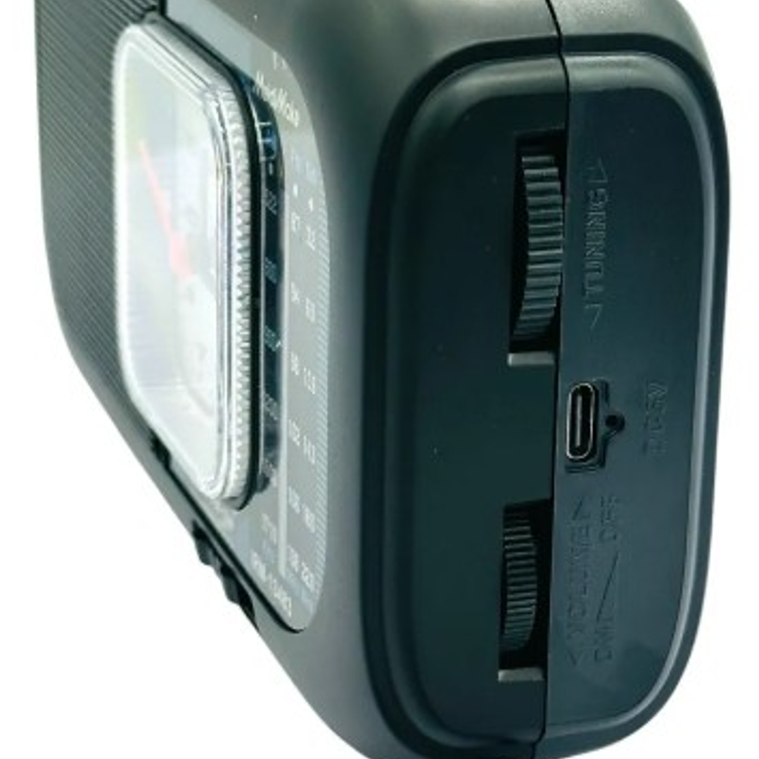 Radio Portátil MediaMake IRM-13483 | AM/FM/SW + Reloj + USB/TF + Linterna + Recargable 6